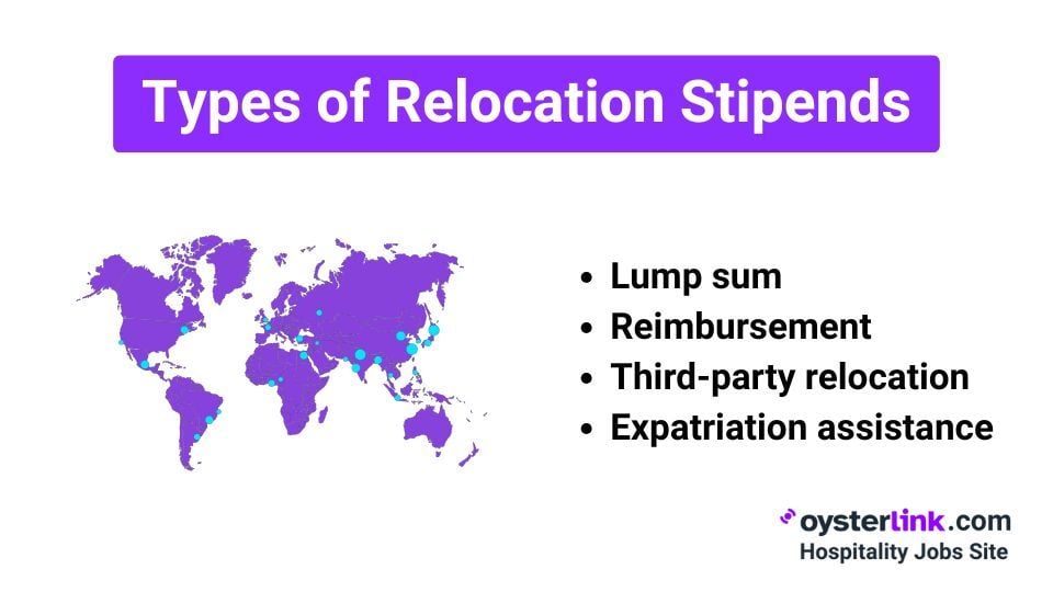 types of relocation stipends